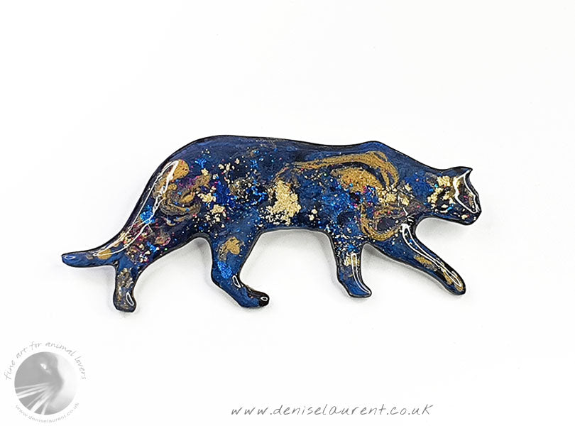 Charlie - Strolling Cat Brooch