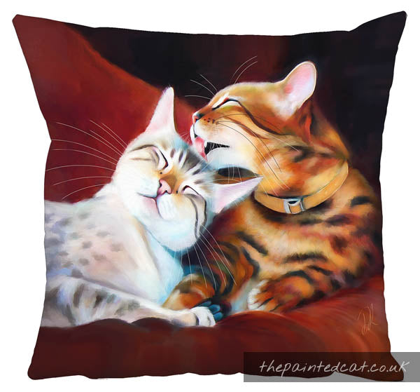 Mutual Grooming Bengal Cat Cushion