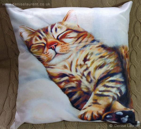 After The Hunt Tabby Cat Cushion