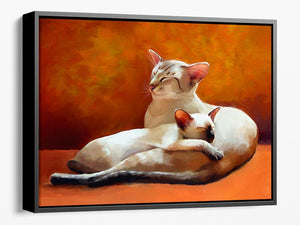 Father and Daughter - Framed Canvas Print