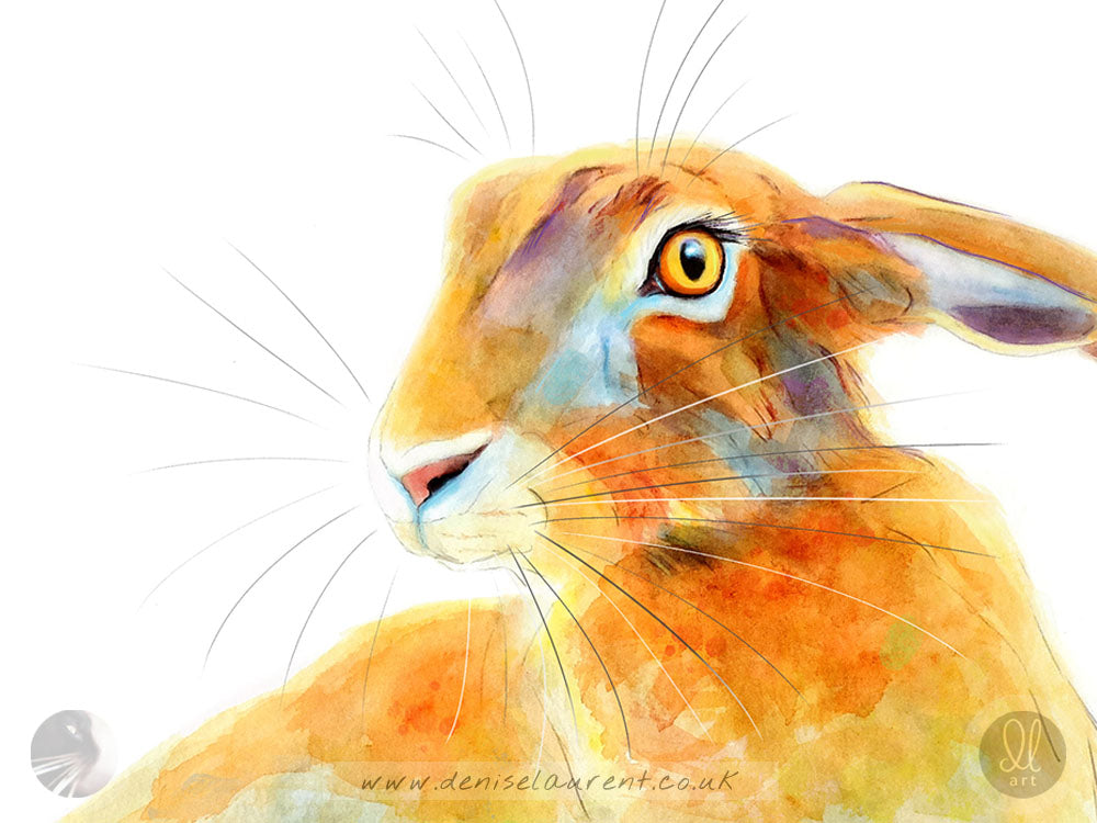 Golden Hare - Hare Art Print