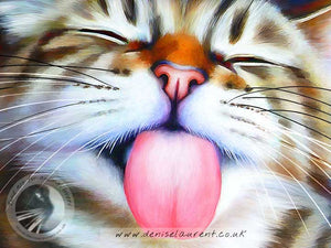 Lick Me! - Tabby Cat Print
