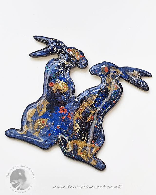 Loving Hares Brooch
