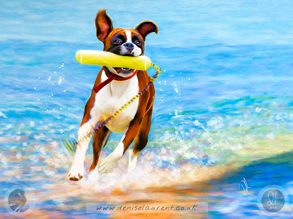 More Bounce For The Ounce - Boxer Dog Art Print