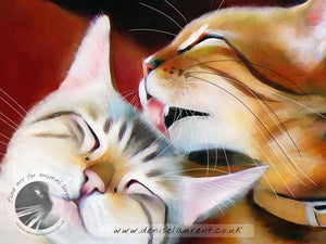 Mutual Grooming - Bengal Cat Print