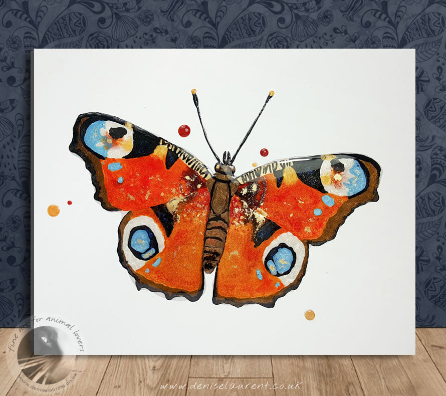 Peacock Butterfly - Resin Painting