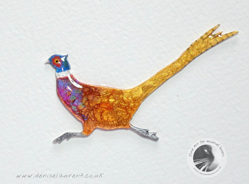 Running Pheasant Brooch