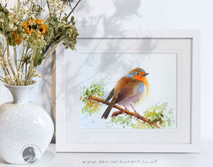 Robin On A Branch - Sold