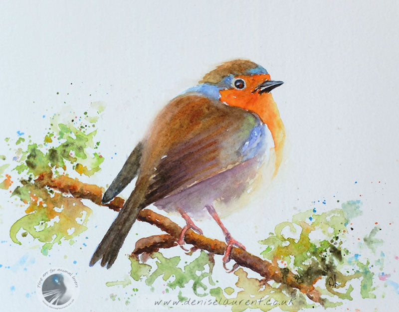 Robin On A Branch - Sold