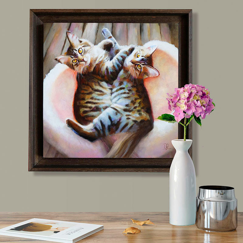 Sisters - Framed Oil Painting - Sold