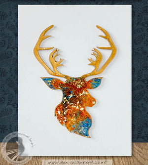 Stag's Head - Resin Painting
