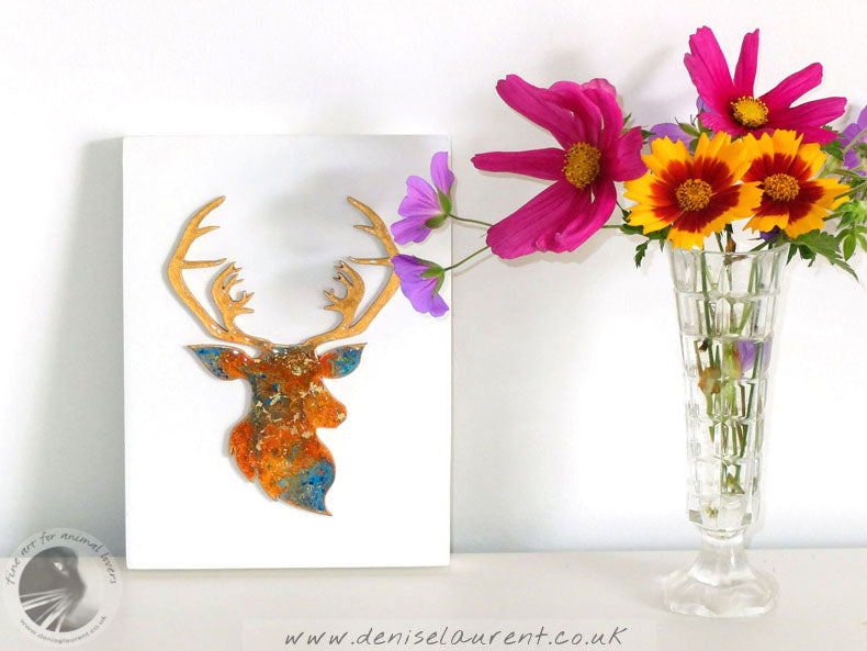 Stag's Head - Resin Painting