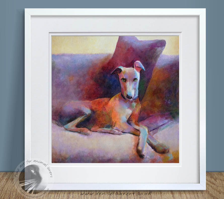 On The Sofa - 16x16" Acrylic Painting