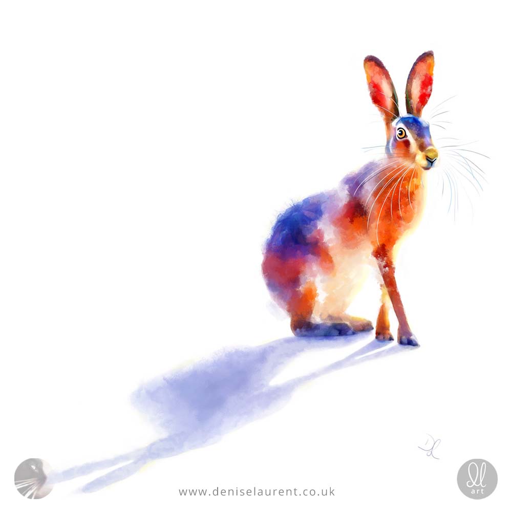 Sunlit Hare - Hare Art Print