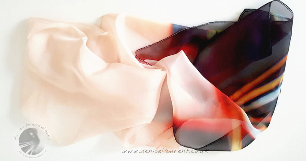 Whisker Face Chiffon Scarf