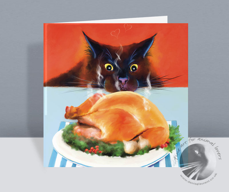 Temptation!!! - Cat Christmas Card