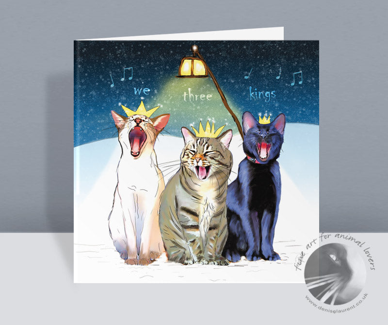 We Three Kings - Cat Christmas Card