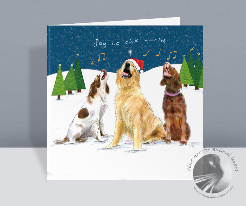 Joy To The World - Dog Christmas Card